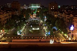 Yerevan, the capital city of Armenia, mount ararat skyline spring 28mm