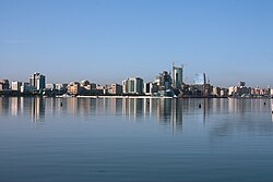 Baku, the capital city of Azerbaijan, bay