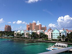 Nassau, the capital city of Bahamas, bha paradise island atlantis bridge