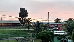 Belmopan, the capital city of Belize, sunset