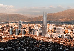 Santiago, the capital city of Chile, de desde cerro san cristóbal cropped