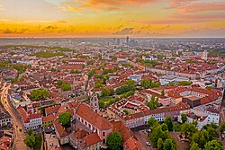 Vilnius, the capital city of Lithuania, square