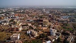 Bamako, the capital city of Mali, aci aeriel