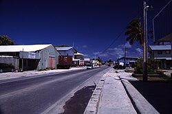 Majuro, the capital city of Marshall Islands, main road