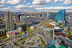 Ulan Bator, the capital city of Mongolia, ub downtown