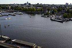 Amsterdam, the capital city of Netherlands, central roof nemo science museum