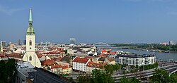 Bratislava, the capital city of Slovakia, nový most