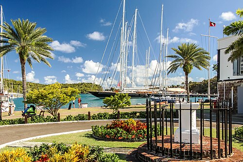 Landscape in Antigua and Barbuda, english harbour nelson s dockyard