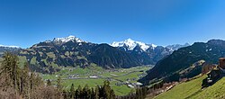 Landscape in Austria, zillertal tyrol panorama cut pnr 0746c