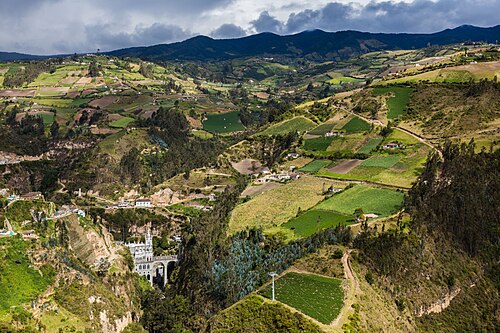 Landscape in Colombia, santuario de las lajas ipiales dd