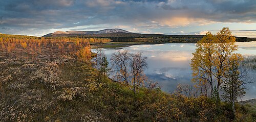 Landscape in Finland, to äkäslompolo ylläs fell kolari lapland september