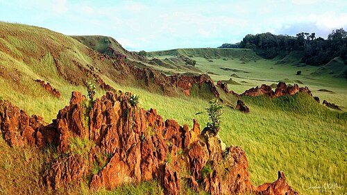Landscape in Gabon, les collines de la plaine aux images