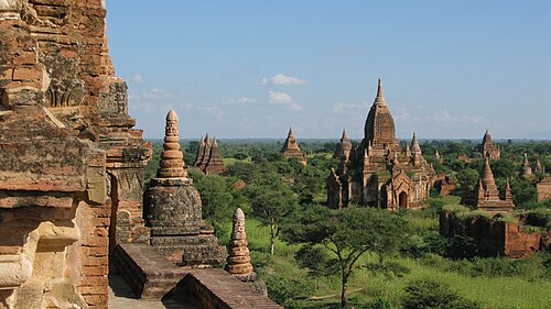 Landscape in Myanmar, old bagan ancient bagan city