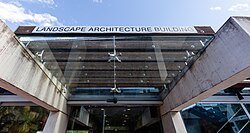 Landscape in New Zealand, architecture building lincoln university campus