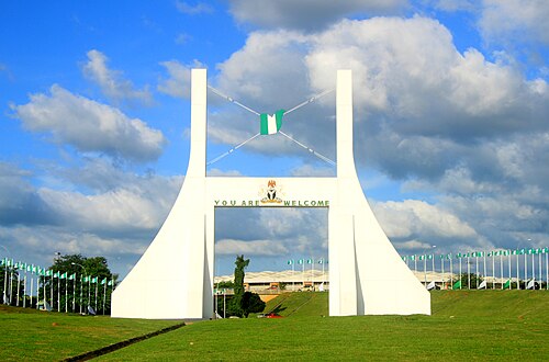 Landscape in Nigeria, city gate abuja