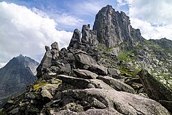 Landscape in Russia, ergaki peak molodezhnyy sayan mountains