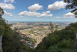 Landscape in San Marino, vista al este desde dd