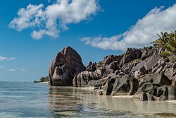 Landscape in Seychelles, hiking islands