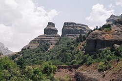 Landscape in Tajikistan, small mountain range