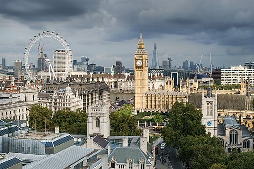 Landscape in United Kingdom, palace westminster dome methodist central hall