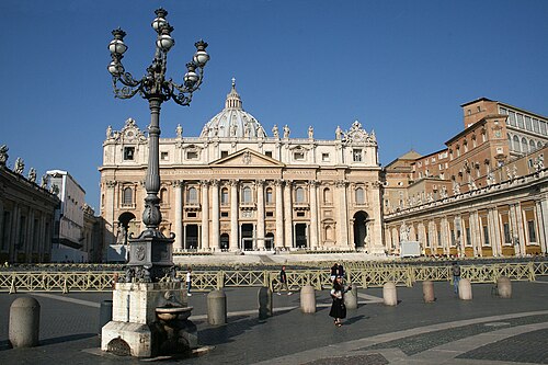 Landscape in Vatican City, basilique saint pierre rome