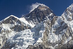 The mountain Mount Everest, close up kala patthar m