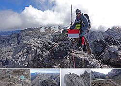 The mountain Puncak Jaya, carstenzs piramida