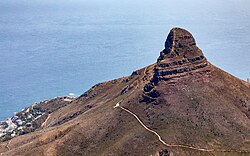 The mountain Table Mountain, cape town za blick auf lion s head